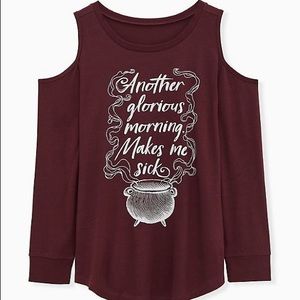 Torrid Hocus Pocus Cold Shoulder Top - Size 4